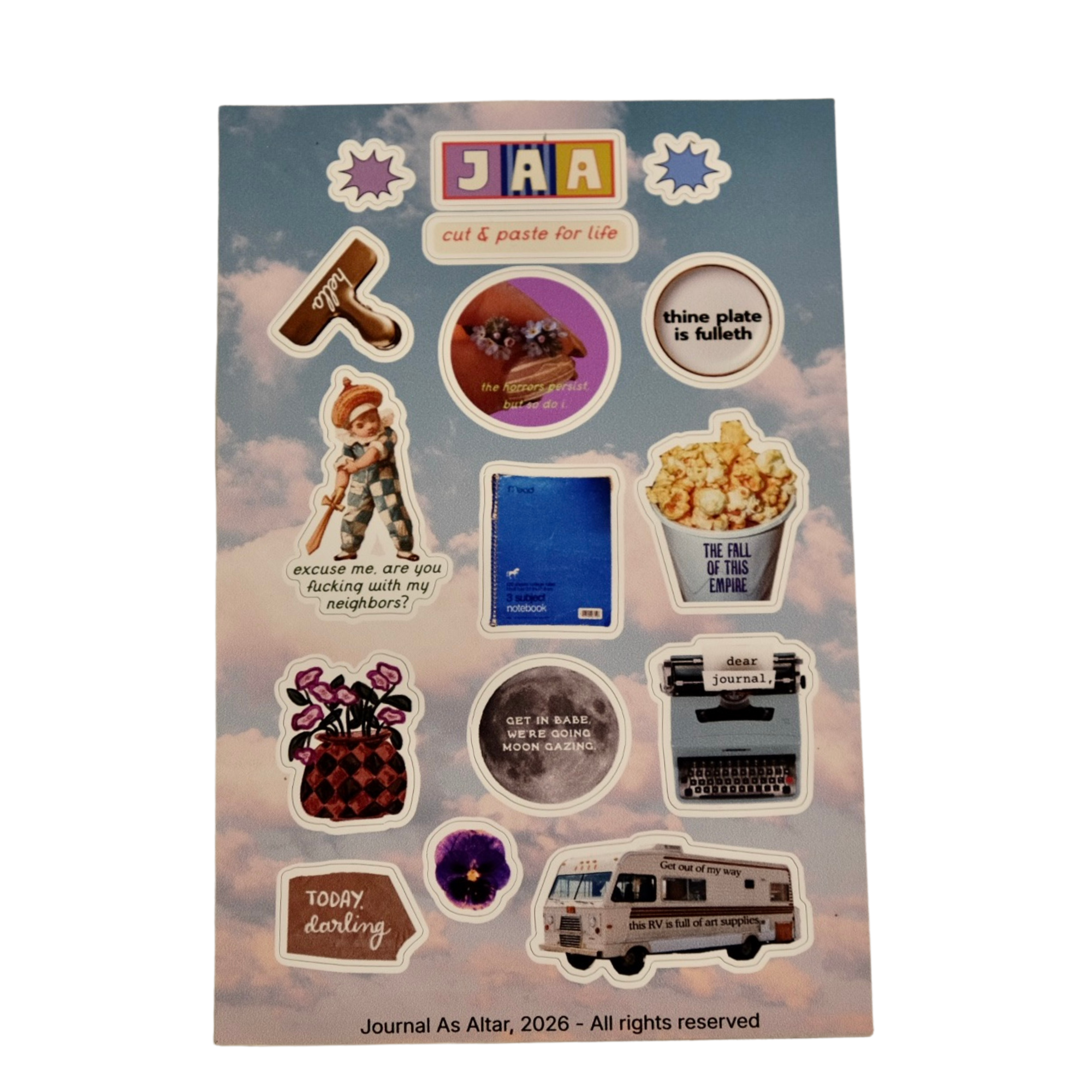 The Essential JAA Sticker Sheet